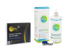 Lenjoy Monthly Day & Night (3 šošovky) + Solunate Multi-Purpose 400 ml s puzdrom
